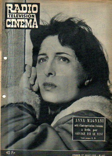 RADIO CINEMA TELEVISION/TELERAMA magazine side cover Issue 445 27 July 1958