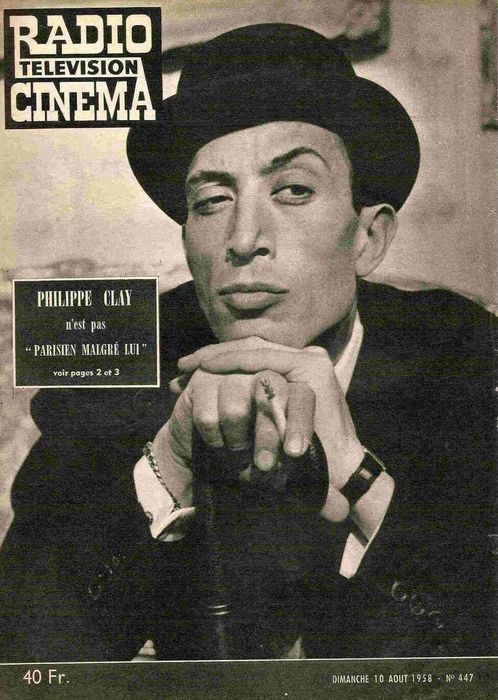 RADIO CINEMA TELEVISION/TELERAMA magazine side cover Issue 447 10 August 1958
