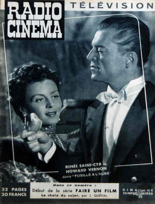 RADIO CINEMA TELEVISION/TELERAMA magazine side cover Issue 45 26 November 1950