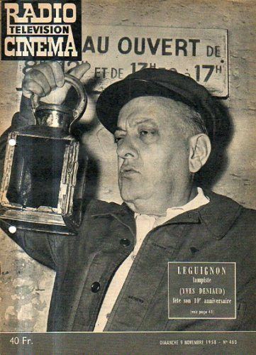 RADIO CINEMA TELEVISION/TELERAMA magazine side cover Issue 460 9 November 1958