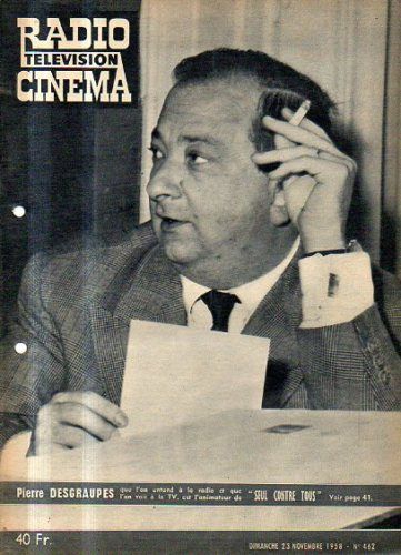 RADIO CINEMA TELEVISION/TELERAMA magazine side cover Issue 462 23 November 1958
