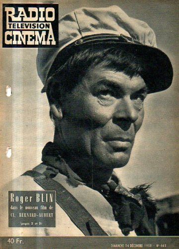 RADIO CINEMA TELEVISION/TELERAMA magazine side cover Issue 465 14 December 1958