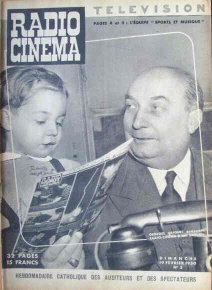 RADIO CINEMA TELEVISION/TELERAMA magazine side cover Issue 5 19 February 1950