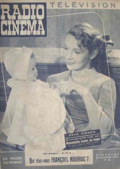 RADIO CINEMA TELEVISION/TELERAMA magazine side cover Issue 53 21 January 1951