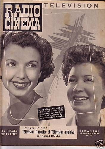 RADIO CINEMA TELEVISION/TELERAMA magazine side cover Issue 54 28 January 1951
