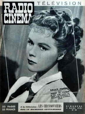 RADIO CINEMA TELEVISION/TELERAMA magazine side cover Issue 59 4 March 1951