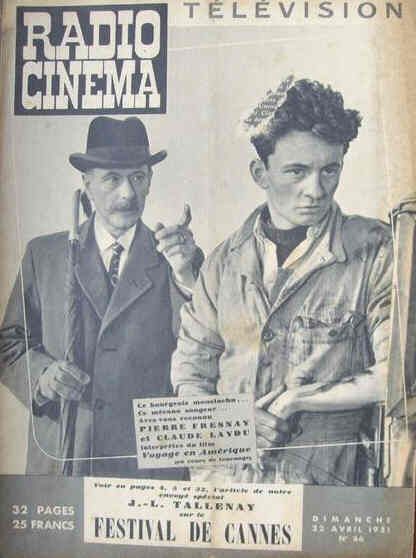 RADIO CINEMA TELEVISION/TELERAMA magazine side cover Issue 66 22 April 1951