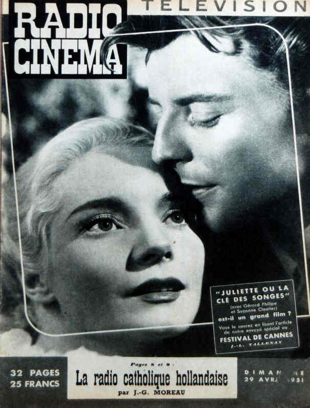 RADIO CINEMA TELEVISION/TELERAMA magazine side cover Issue 67 29 April 1951