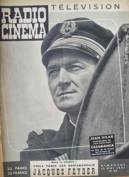 RADIO CINEMA TELEVISION/TELERAMA magazine side cover Issue 69 13 May 1951