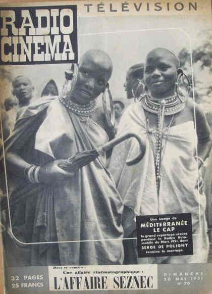 RADIO CINEMA TELEVISION/TELERAMA magazine side cover Issue 70 20 May 1951