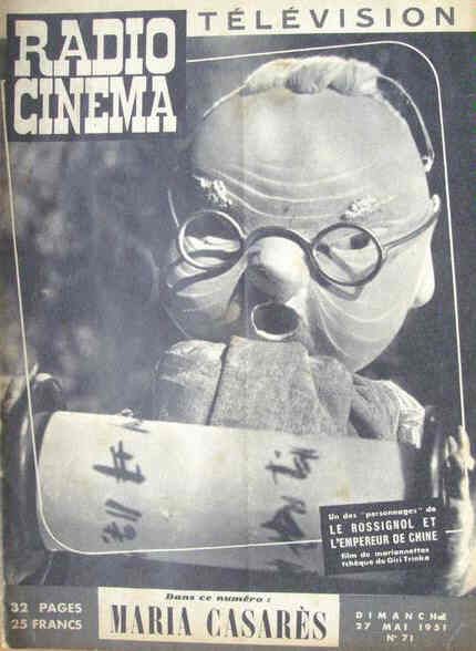 RADIO CINEMA TELEVISION/TELERAMA magazine side cover Issue 71 27 May 1951