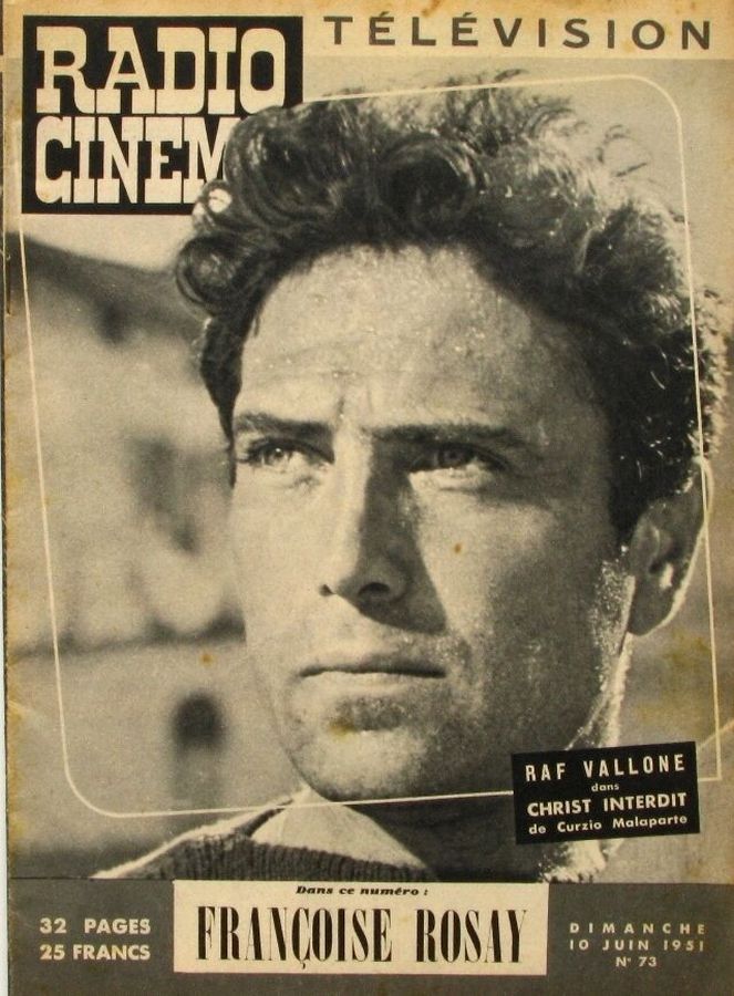RADIO CINEMA TELEVISION/TELERAMA magazine side cover Issue 73 10 June 1951
