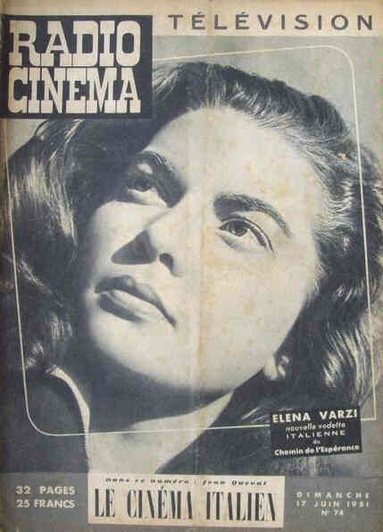 RADIO CINEMA TELEVISION/TELERAMA magazine side cover Issue 74 17 June 1951
