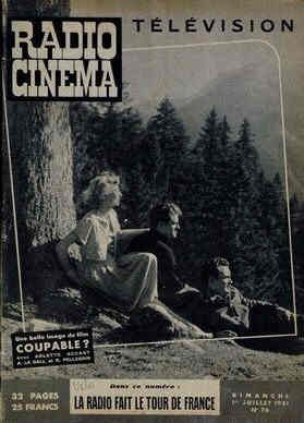 RADIO CINEMA TELEVISION/TELERAMA magazine side cover Issue 76 1 July 1951