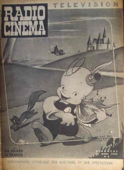 RADIO CINEMA TELEVISION/TELERAMA magazine side cover Issue 8 12 March 1950