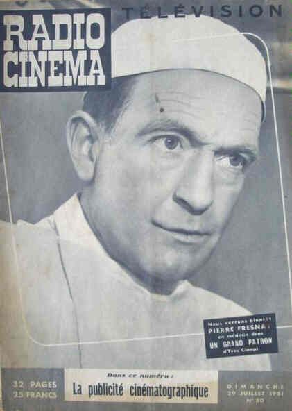 RADIO CINEMA TELEVISION/TELERAMA magazine side cover Issue 80 29 July 1951