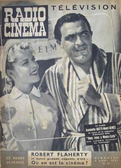 RADIO CINEMA TELEVISION/TELERAMA magazine side cover Issue 81 5 August 1951