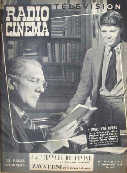 RADIO CINEMA TELEVISION/TELERAMA magazine side cover Issue 85 2 September 1951