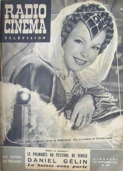 RADIO CINEMA TELEVISION/TELERAMA magazine side cover Issue 88 23 September 1951