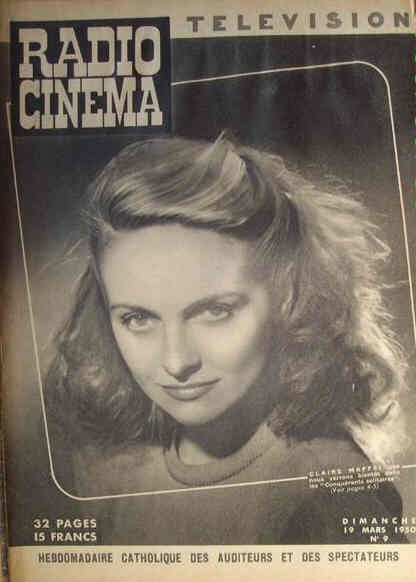 RADIO CINEMA TELEVISION/TELERAMA magazine side cover Issue 9 19 March 1950