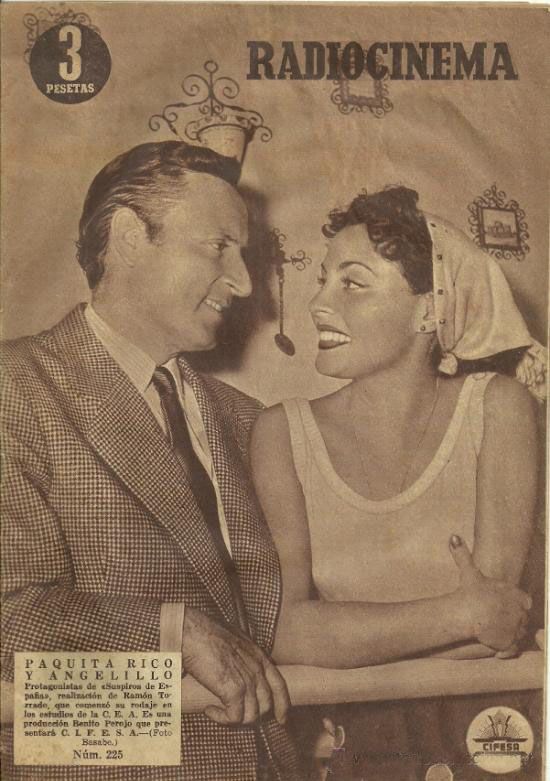 RADIOCINEMA magazine side cover Issue 225  1954