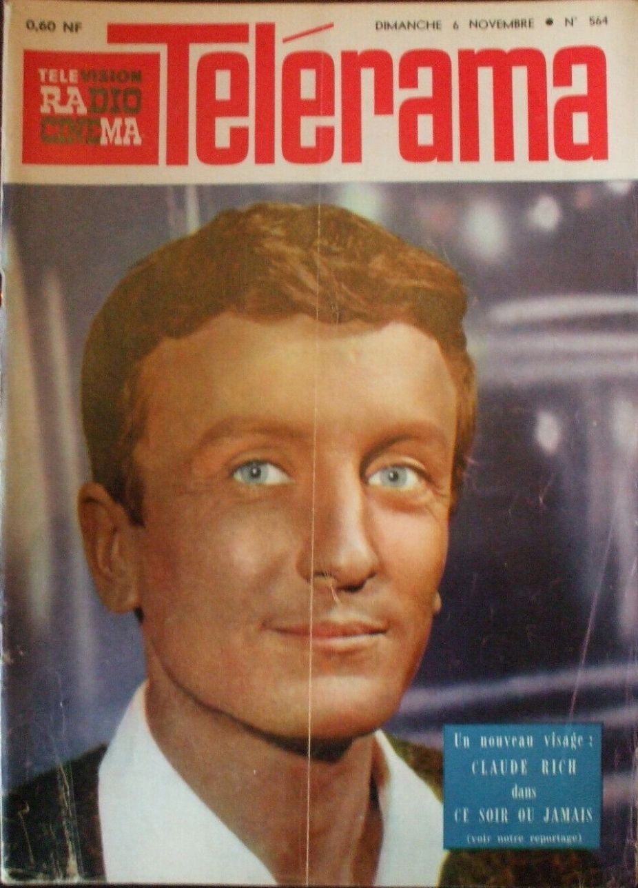 RADIO CINEMA TELEVISION/TELERAMA magazine side cover Issue 564 6 November 1960
