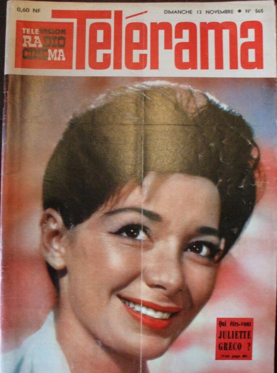 RADIO CINEMA TELEVISION/TELERAMA magazine side cover Issue 565 13 November 1960