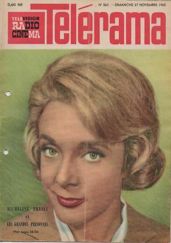 RADIO CINEMA TELEVISION/TELERAMA magazine side cover Issue 567 27 November 1960