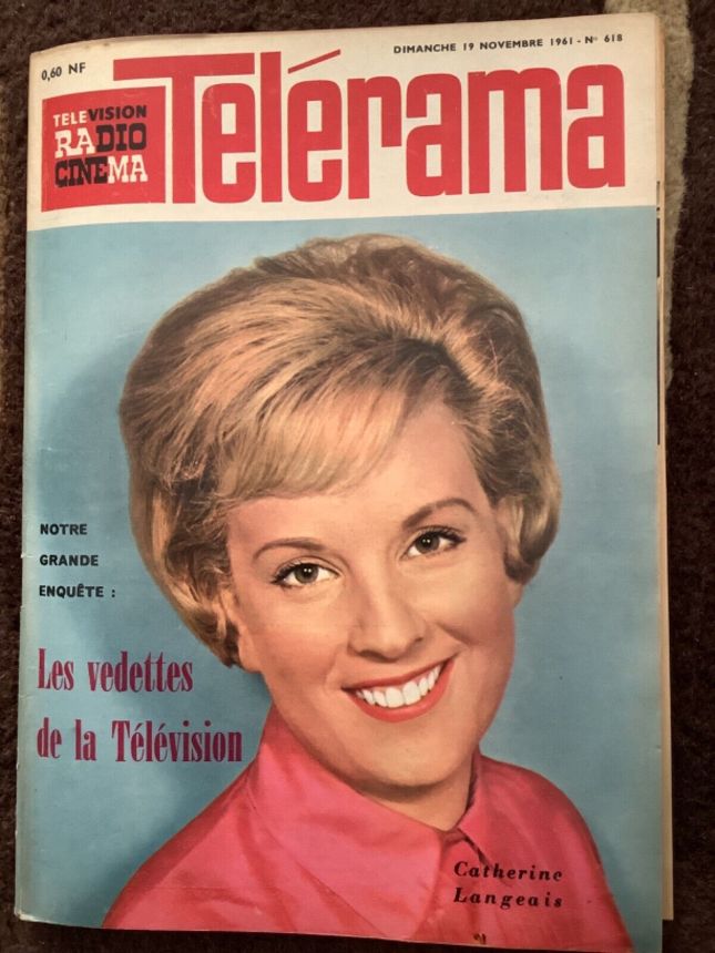 RADIO CINEMA TELEVISION/TELERAMA magazine side cover Issue 618 19 November 1961