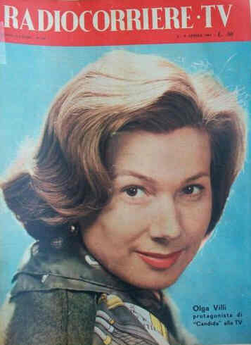 RADIOCORRIERE TV magazine side cover 8 April 1961