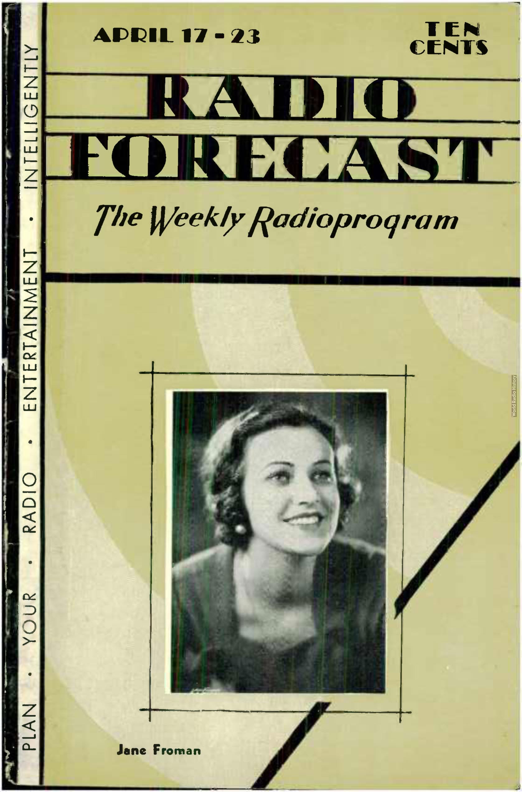 RADIO FORECAST magazine side cover 17 April 1932