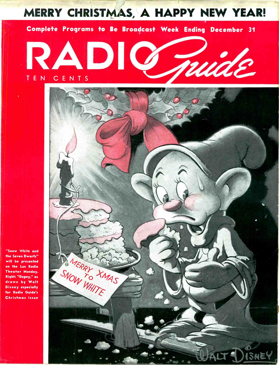 RADIO GUIDE magazine side cover 31 December 1938