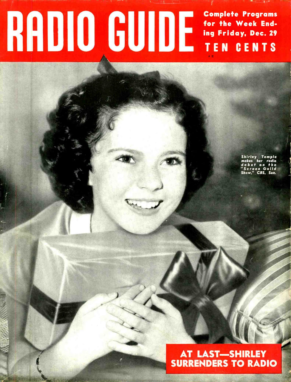 RADIO GUIDE magazine side cover 29 December 1939