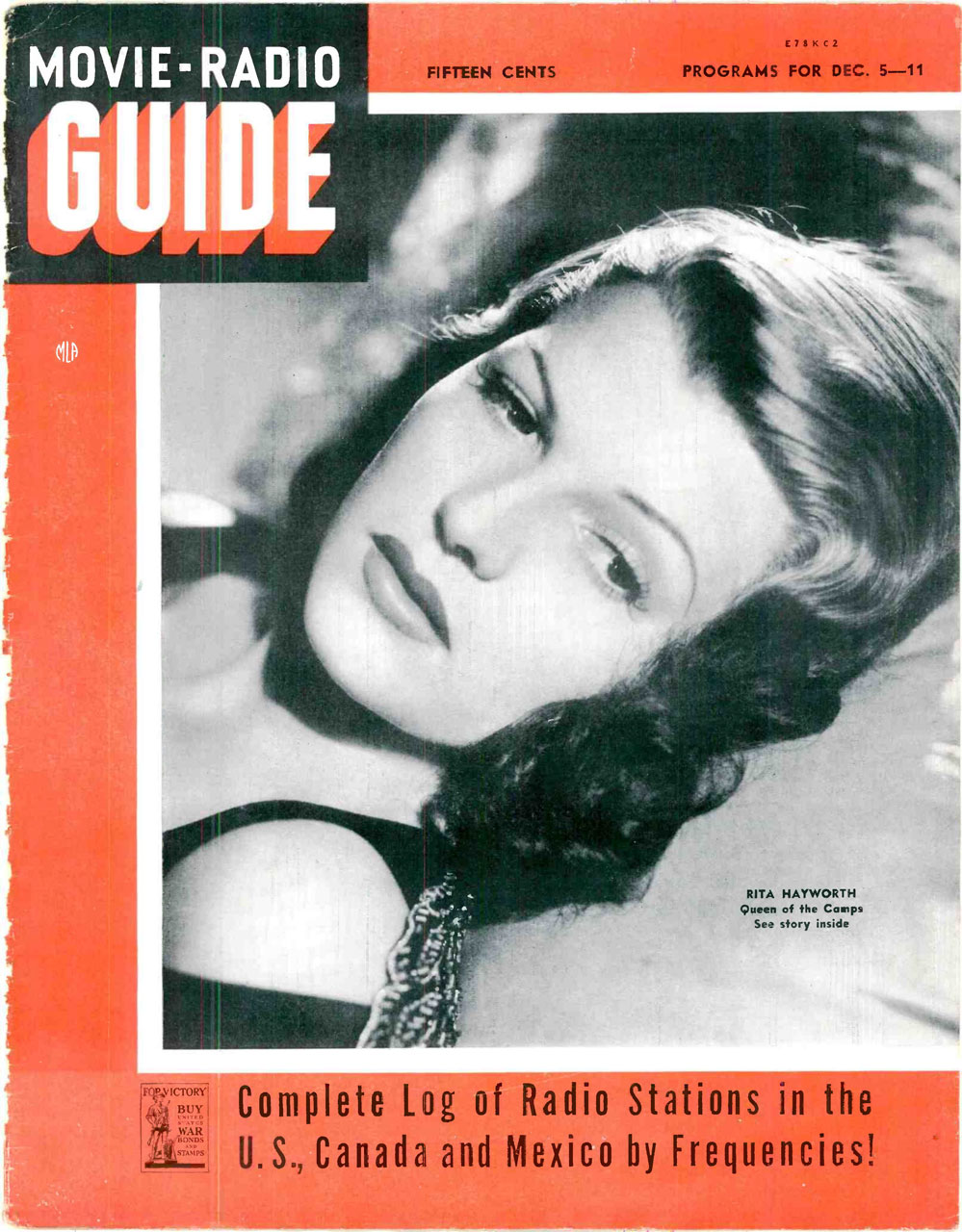RADIO GUIDE magazine side cover 5 December 1942