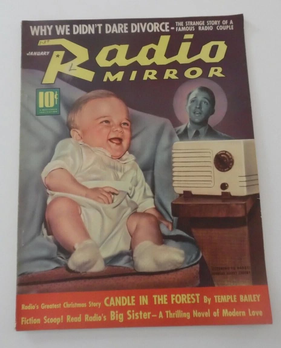 RADIO MIRROR magazine side cover  January 1934