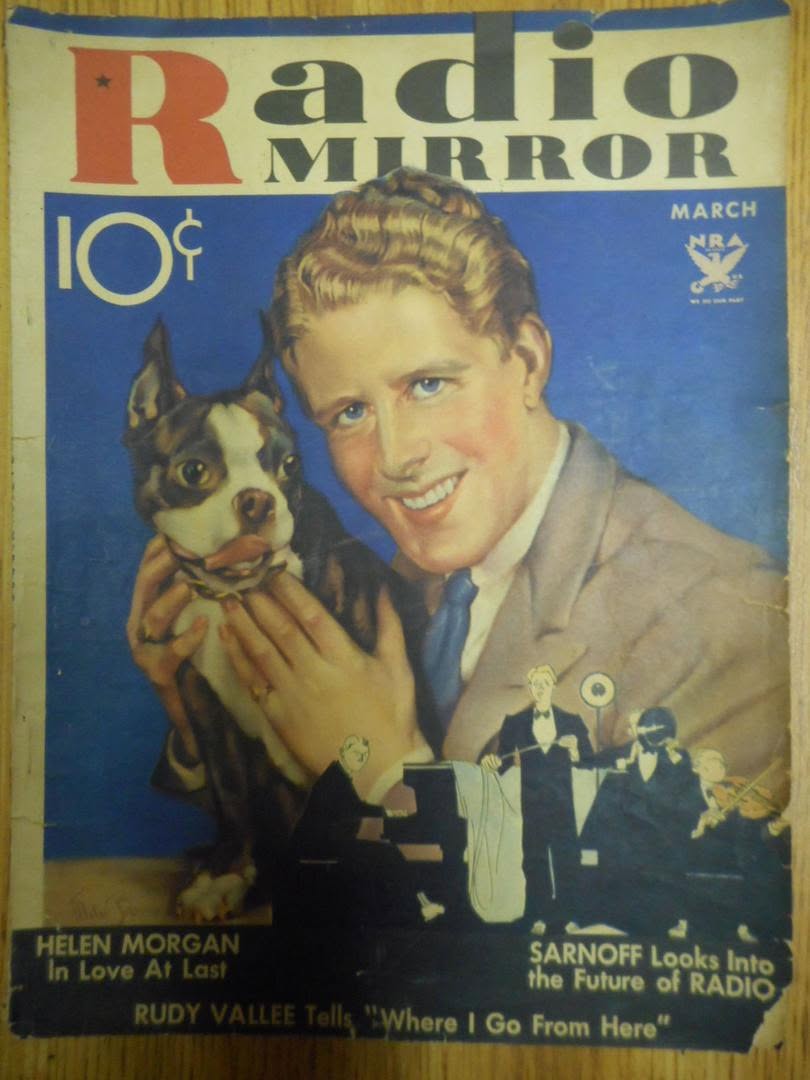 RADIO MIRROR magazine side cover  March 1934