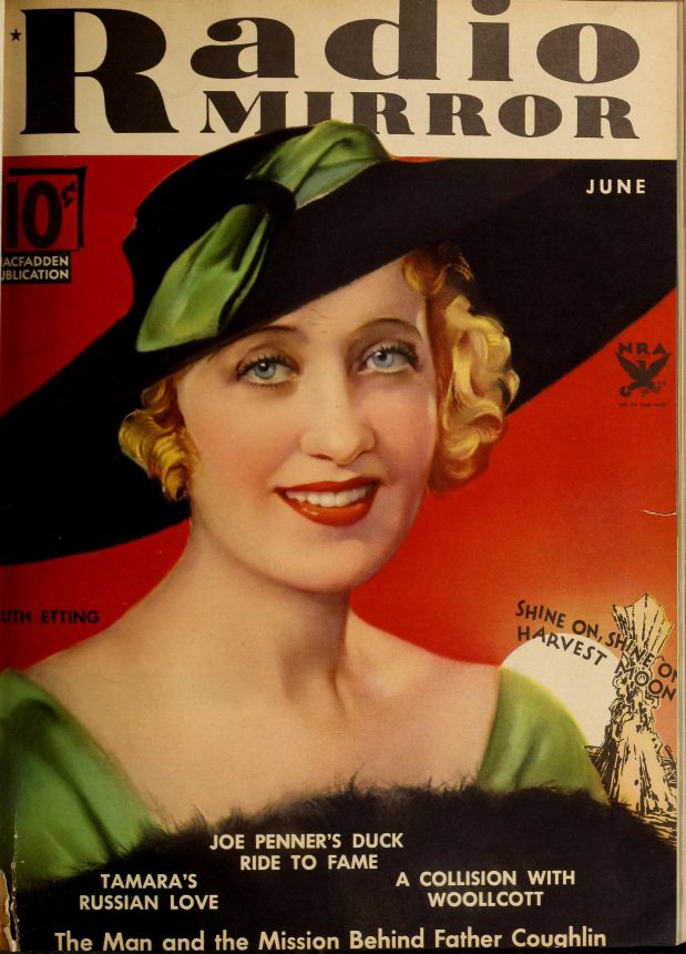 RADIO MIRROR magazine side cover  June 1934
