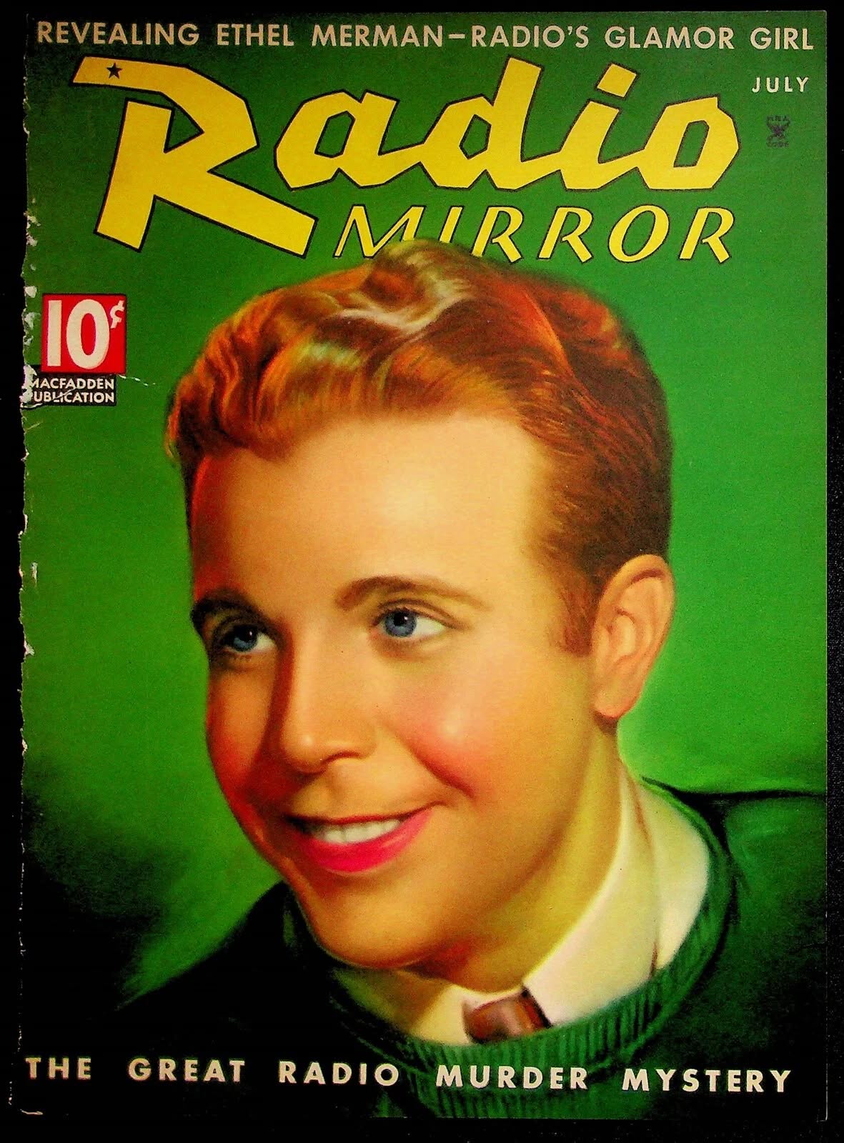 RADIO MIRROR magazine side cover  July 1935