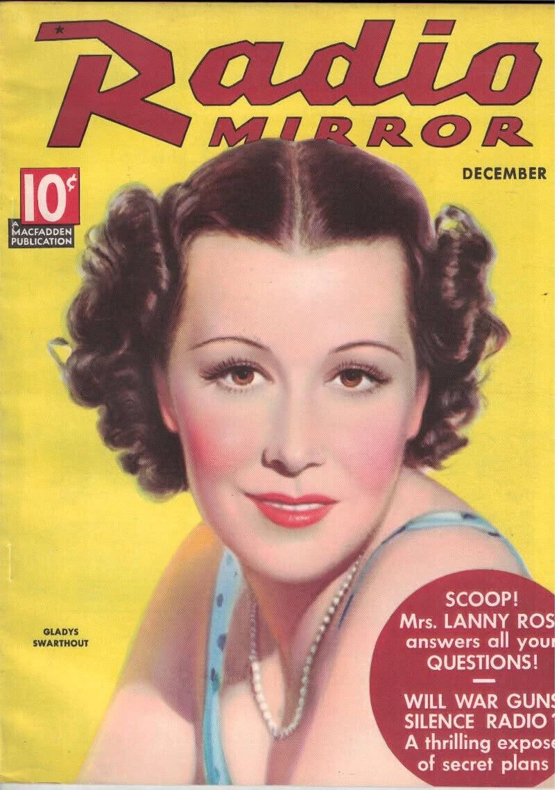 RADIO MIRROR magazine side cover  December 1935