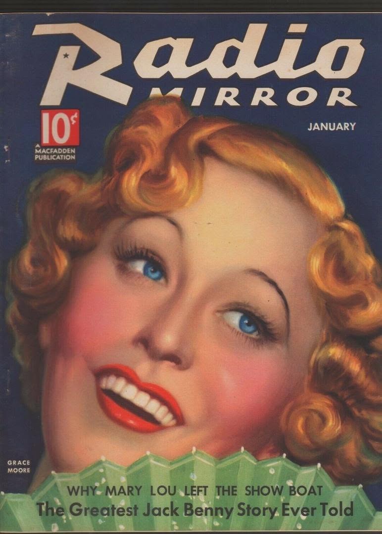 RADIO MIRROR magazine side cover  January 1936