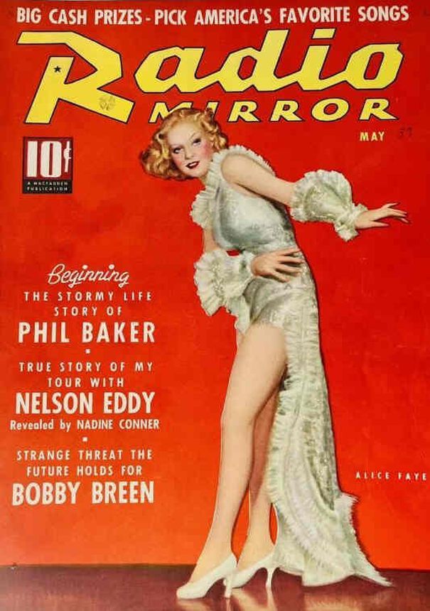 RADIO MIRROR magazine side cover  May 1937