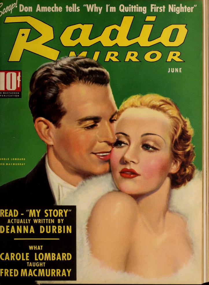 RADIO MIRROR magazine side cover  June 1937