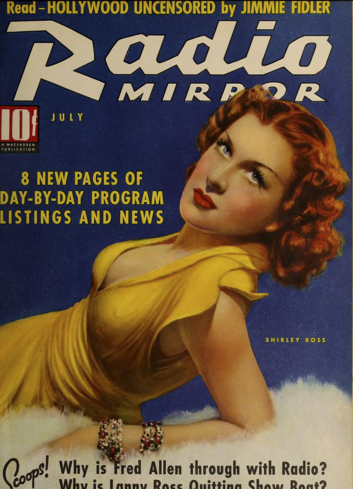 RADIO MIRROR magazine side cover  July 1937