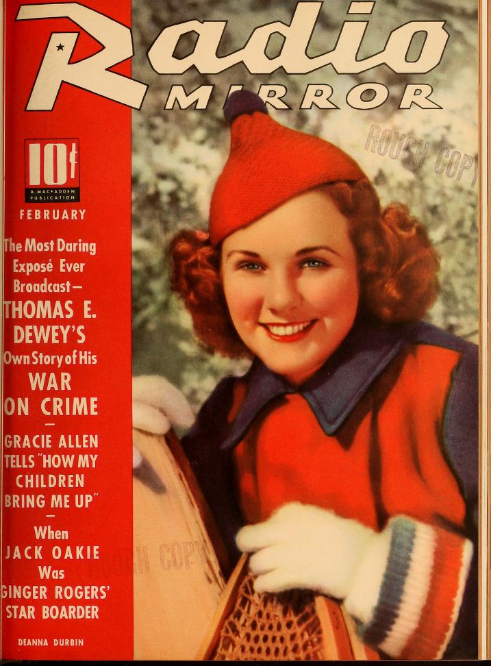 RADIO MIRROR magazine side cover  February 1938