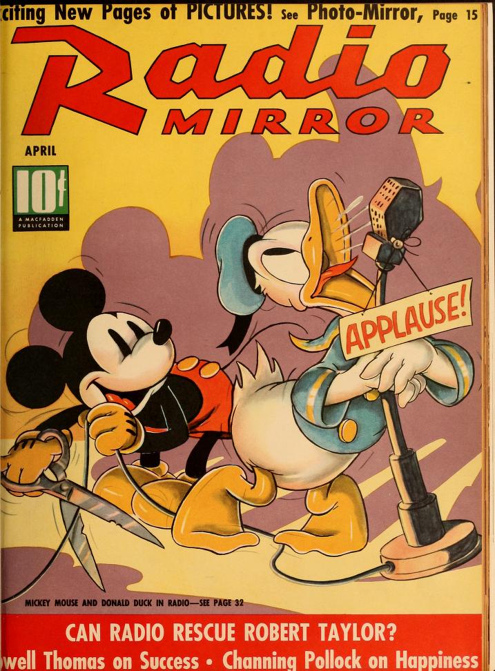 RADIO MIRROR magazine side cover  April 1938