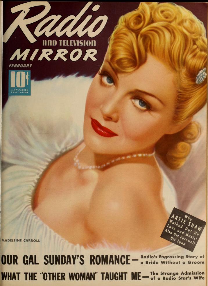 RADIO MIRROR magazine side cover  February 1940