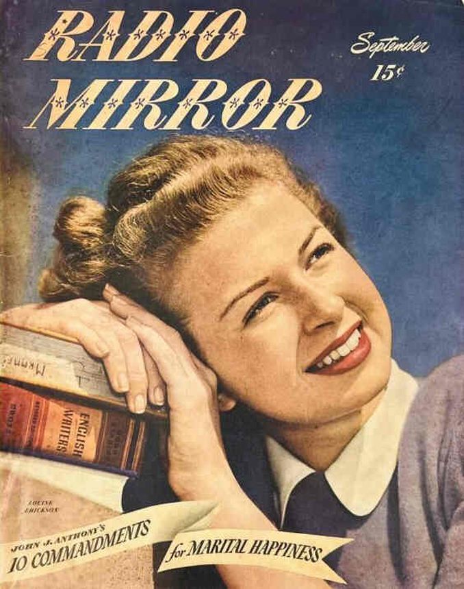 RADIO MIRROR magazine side cover  September 1946