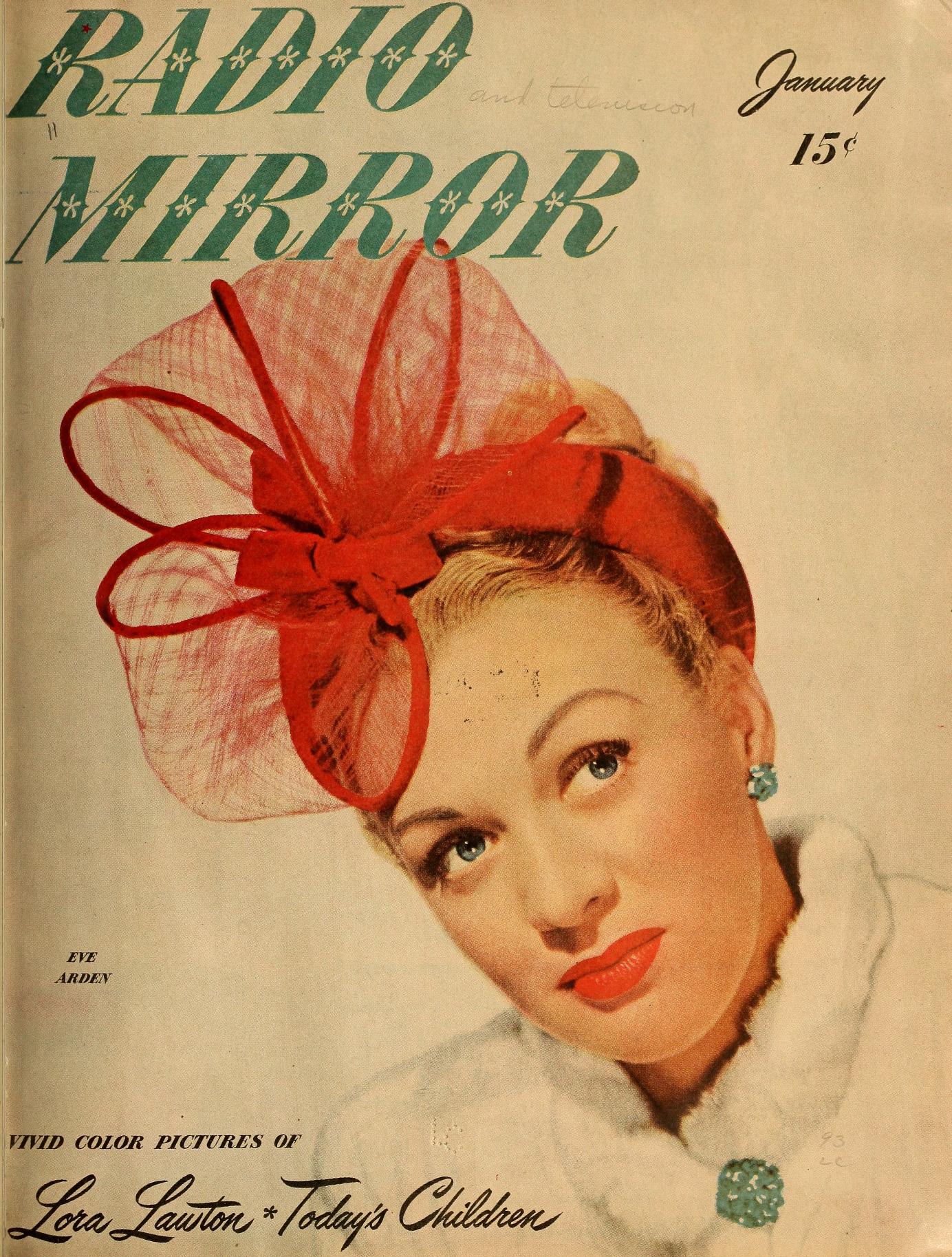 RADIO MIRROR magazine side cover  January 1947