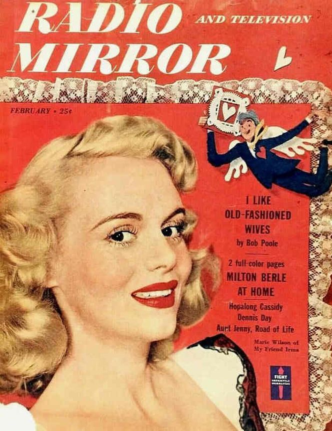 RADIO MIRROR magazine side cover  February 1950