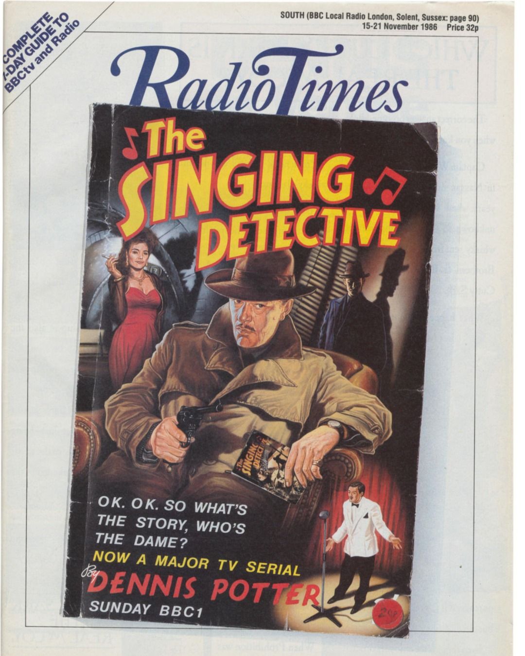 RADIOTIMES magazine side cover 15 November 1986